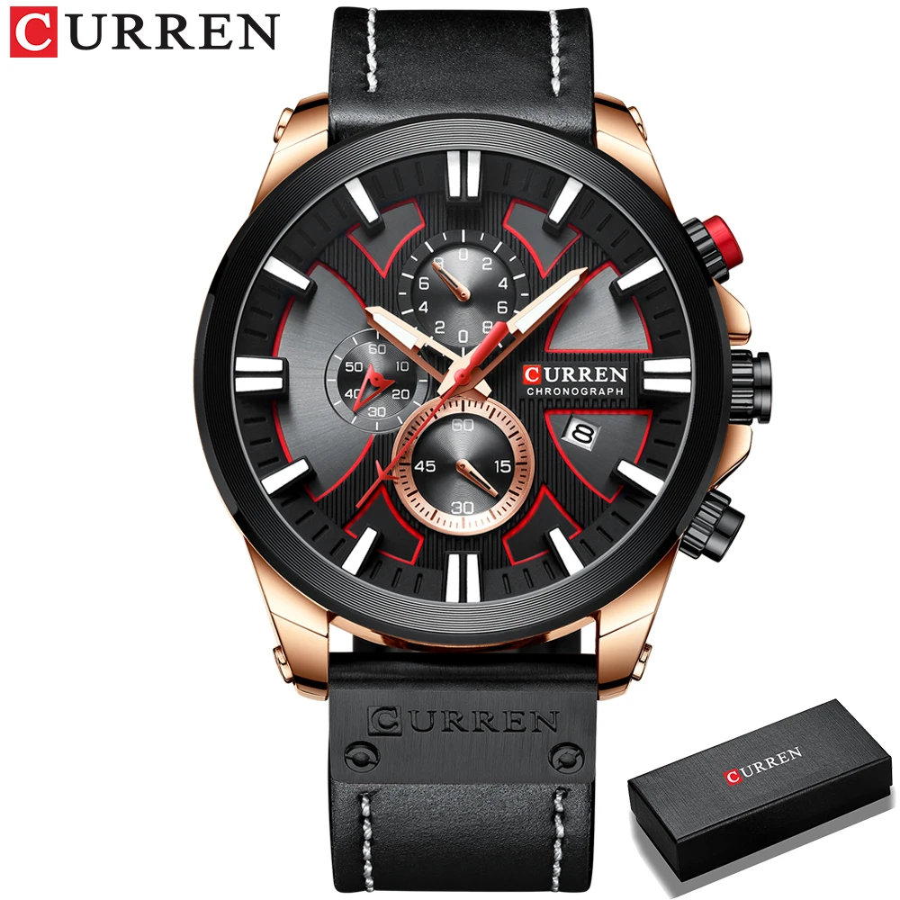 New CURREN Men Watches Fashion Quartz Wrist Watches Men's Military Waterproof Sports Watch Male Date Clock Relogio Masculino image 3