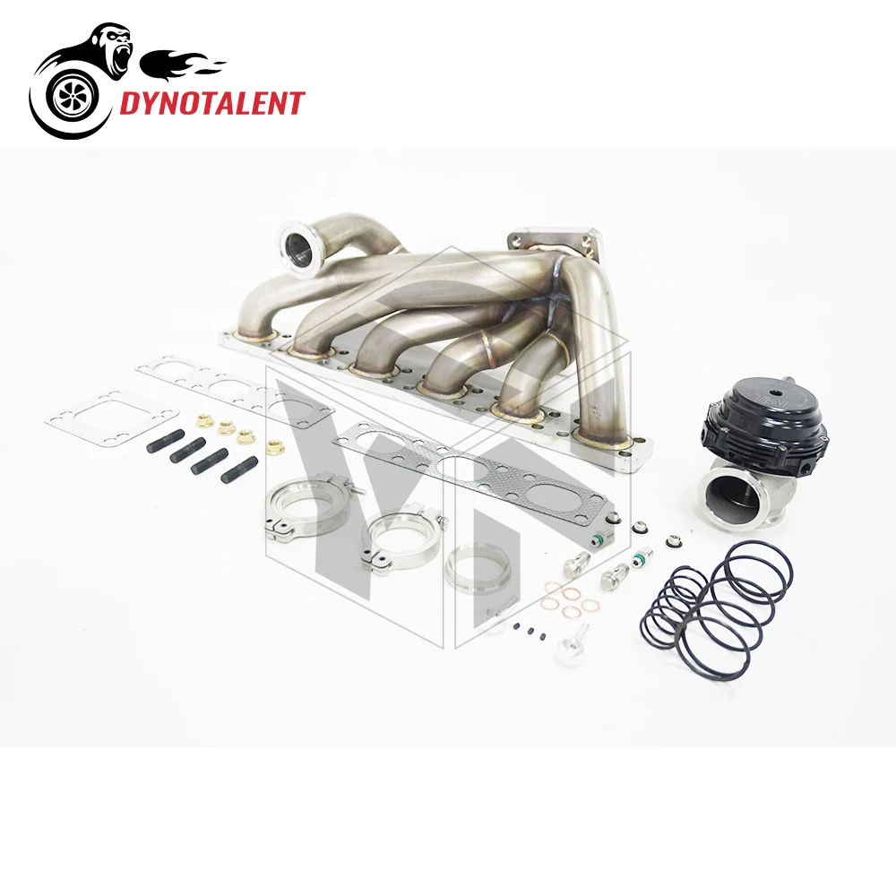 DYN RACING High Quality 3.0mm thick 42mm Sandblasting T3/T4 Turbo Manifold For E30 E34 24V M50/M52/S50/S52 With 44mm Wastegate