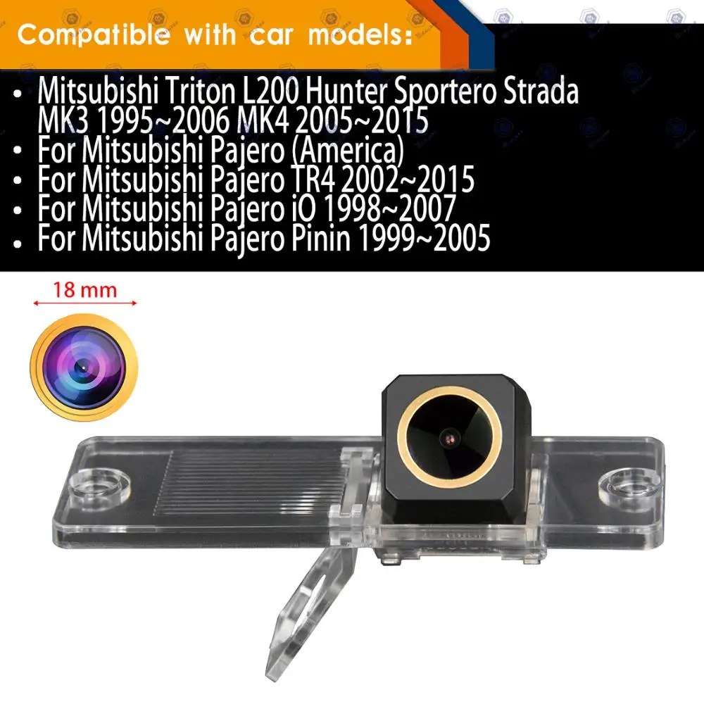 HD 1280x720p Rear View Reversing Backup Camera for Mitsubishi Pajero Montero Shogun V80 mk4, Night Vision Golden Camera