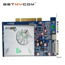 Getmycom Original for PCI FX5500 256MB 128bit DDR VGA+DVI+S port video graphic card support PCI 2X / 4X  High Quality