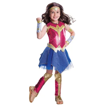 Criança maravilha menina cosplay fantasia vestido supergirl feminino halloween purim festa fantasia traje