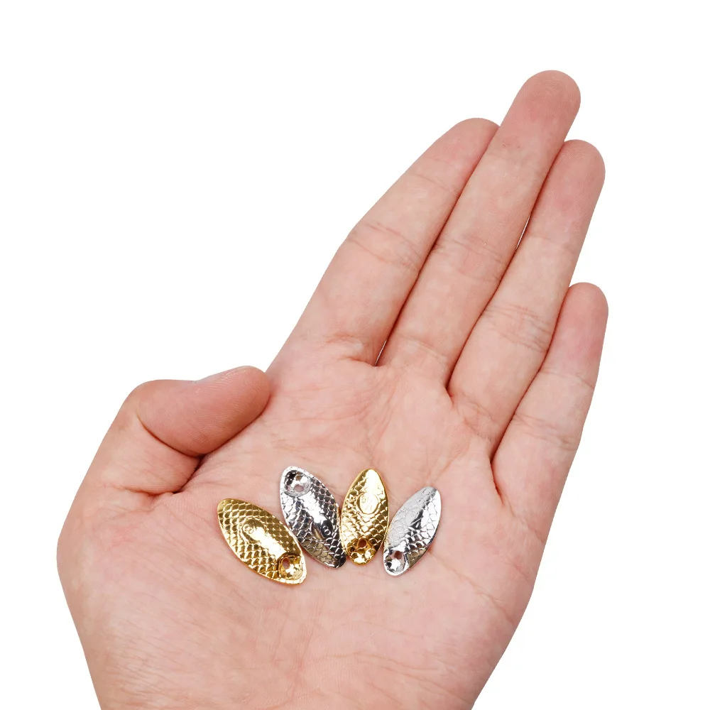10pcs/lot Fishing Spinner Rings Blades Water drop fish scale sequins Nickel Spoons Plaice Tackle Craft DIY bait lure accessories