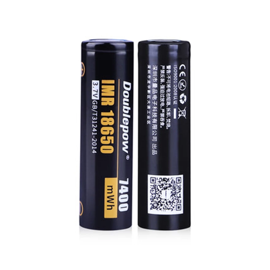 1pcs/lot 100% Doublepow new original 18650 battery 3.7v 7400mWh 18650 rechargeable lithium battery flashlight battery