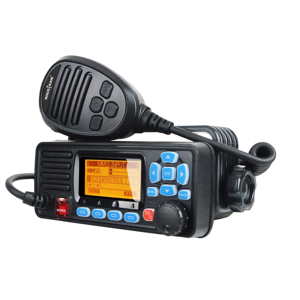 SOCOTRAN RS-509M VHF Marine Transceiver IPX7 Wateroof 25W Mobile Radio DSC Call Auto-answer