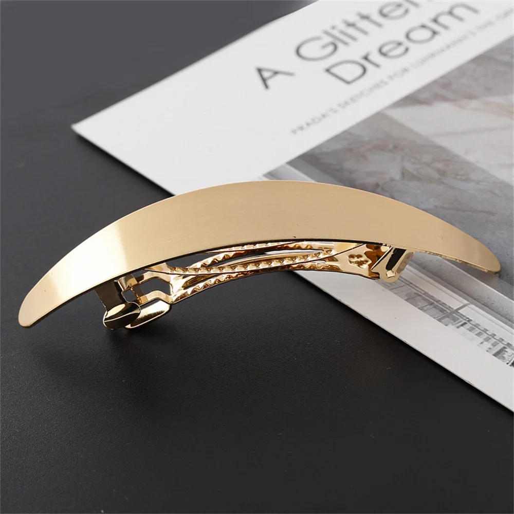 Elegant Matte Hair Barrette Simple Metal Hair Clips For Women Hairpin Barrettes Ponytail Holder Girls Hair Styling Accessories