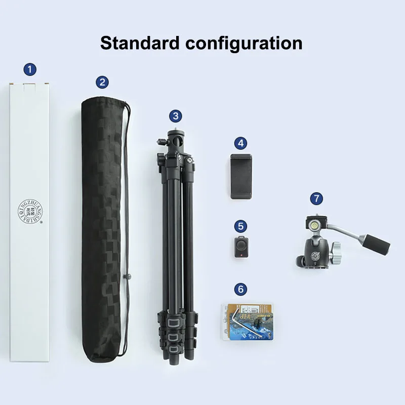 Q202F Camera Mount Phone Tripod Stand Lightweight Horizontal Video Travel Photo Tripod for DSLR iPhone with Remote Phone Holder images - 6