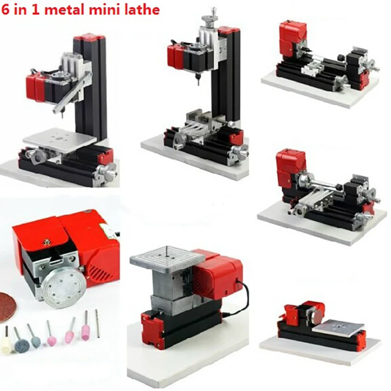 DIY mini metal lathe machine,metal milling tooling metal mini lathe,For Soft Metal like aluminum and copper.