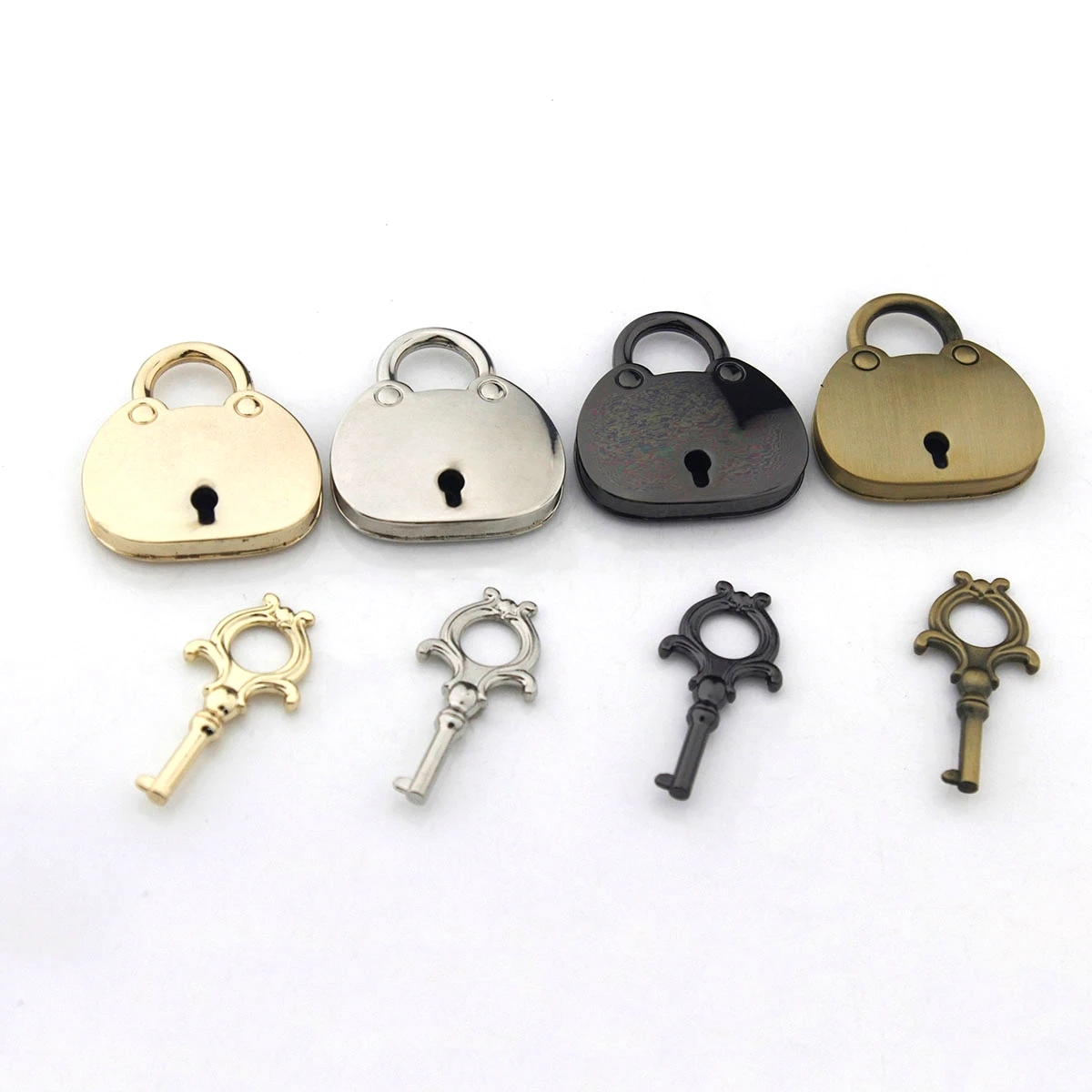 1pcs Fashion Metal Decoration Lock Mini Vintage Padlock Bag Suitcase Luggage Box Key Lock With Key DIY Hardware Accessories