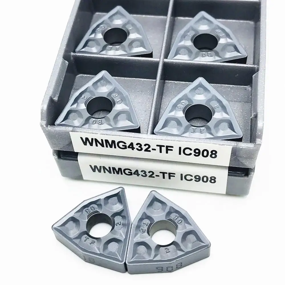 Inserto in metallo duro WNMG080408 TF IC907 IC908 WNMG080404 TF IC907 IC908 utensile per tornitura esterno inserto per tornitura WNMG 080408 CNCTokarnyy