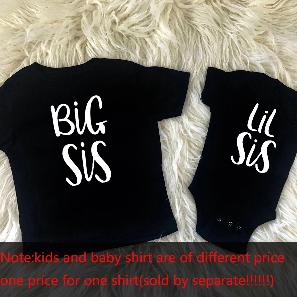 Sibling Set Big Brother Little Sister Sibling Clothes Children\'s Gift Big Bro Lil Sis Brother Sister TShirt Baby Gift Clothes