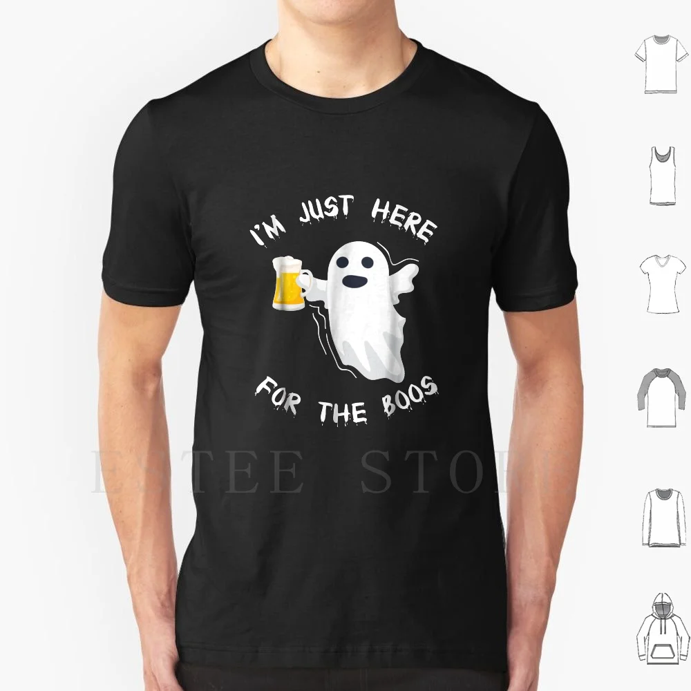 I'm Just Here For The Boos Funny Halloween T Shirt Cotton Men DIY Print Halloween Witches Witch Sanderson Sisters Hocus Movies