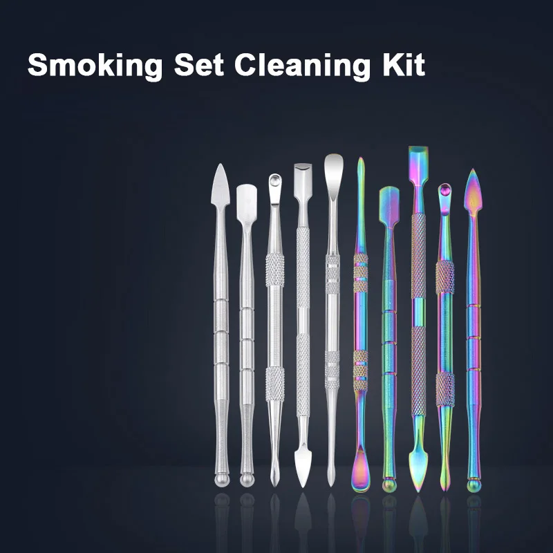 Pipe Cleaner Smoking Set Cleaning Kit Tar Digging Spoon Scraper Dredge Stick Smoking Accessories Tool With Organizer Case