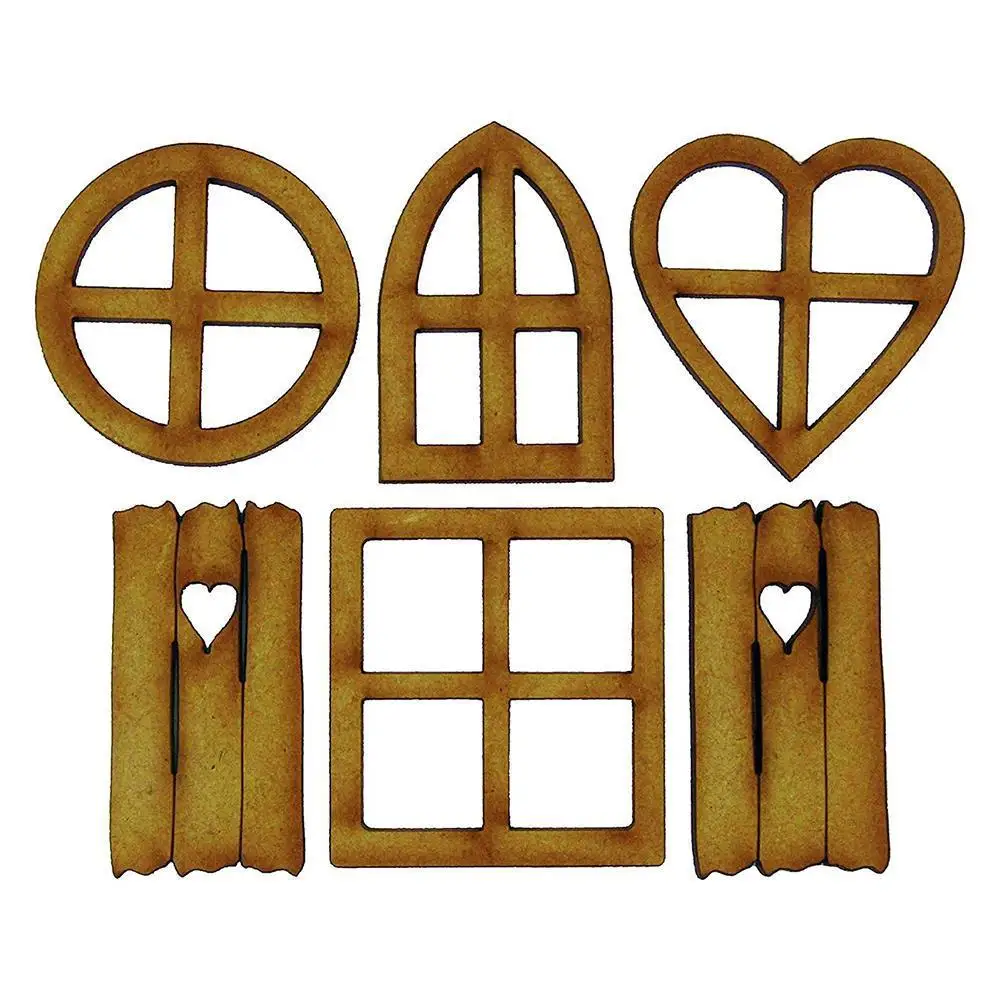 6pcs/set Wooden Fairy Elf Door Craft Kit Fairycore Home Garden Decor Vintage House Miniature Ornament Miniature Items
