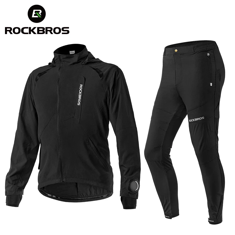 ROCKBROS Męskie zestawy odzieży rowerowej Wiosna Jesień Oddychająca kurtka rowerowa Wygodny cienki unisex Outdoor Sport Suit Rozmiar EUR
