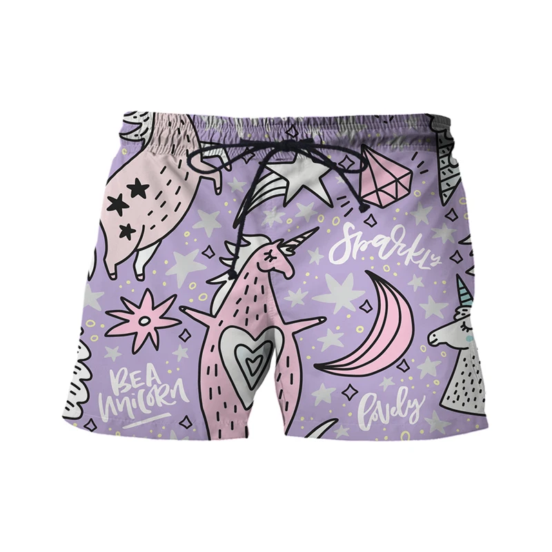 

Summer Kids Shorts Swimming Trunks Children's Beach Pants 3D Printing Cartoon Animal Pattern Clothing Boy Swimwear Girl Pants