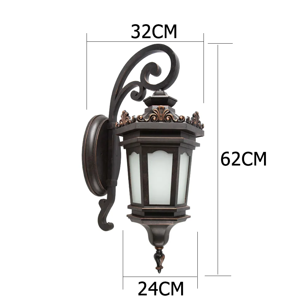 Imagem -03 - Sandiy-iluminação Led para Áreas Externas Ip65 à Prova Dágua Vintage Iluminação para Portão Varanda Casa Jardim Retro Lâmpada de Parede Externa