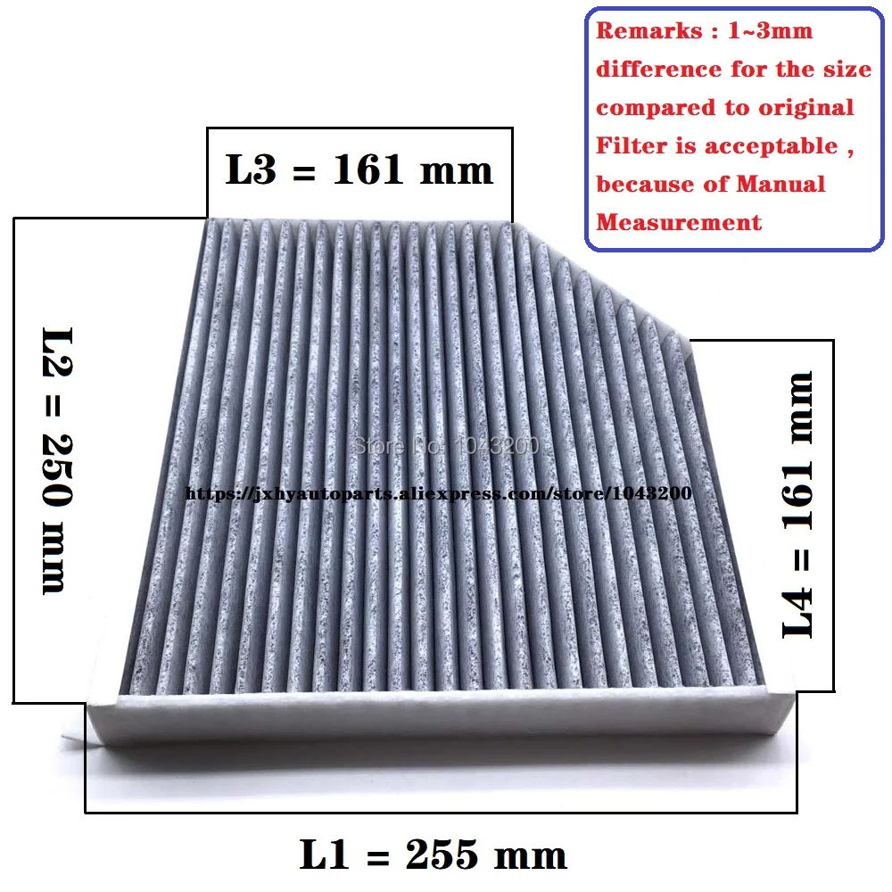 CUK2641 for Audi A6 A7 A8 Quattro RS7 S6 S7 S8 2010-2014 Activated Carbon Cabin Air Pollen Filter OE# 4H0819439 / 4H0 819 439