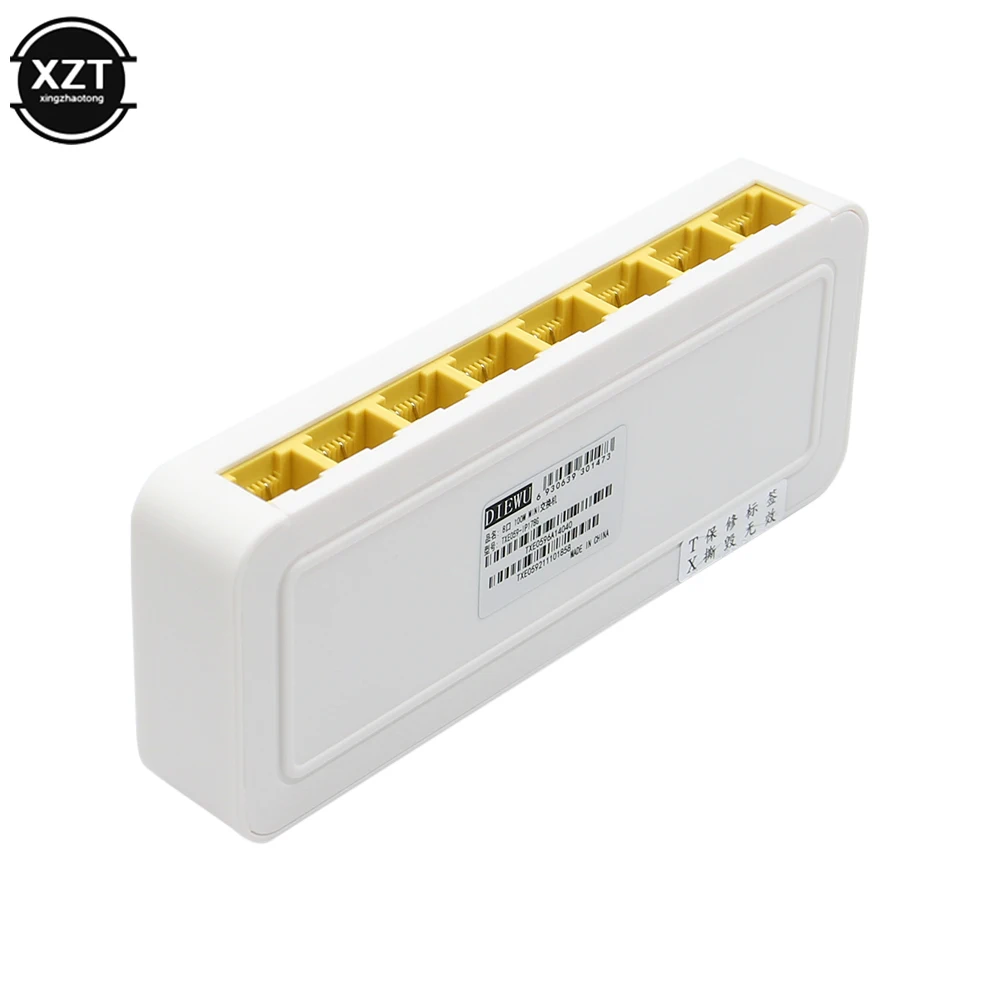 في 1 قطعة 100Mbps 8 منافذ صغيرة سريعة إيثرنت LAN RJ45 شبكة التبديل الجلاد محور VLAN دعم رائجة البيع