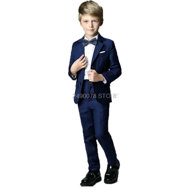 Boys Suits For Weddings Kids Blazer Clothing Set Piano Costume Enfant Garcon Mariage Jogging Blazer Boys British style Tuxedo