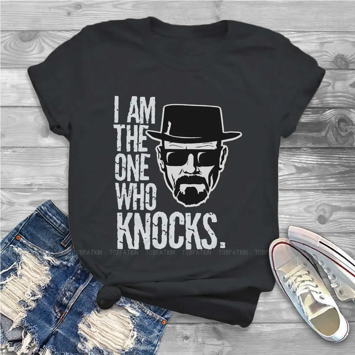 Dad Women Shirts Breaking Bad Walter White TV Show Oversized T-shirt Goth Vintage Female Top