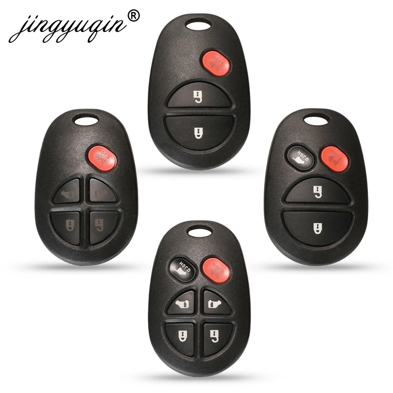 jingyuqin 3/4/5/6 Buttons Remote Control Key Fob Shell case fob for TOYOTA Sequoia Highlander Sienna Tacoma Tundra