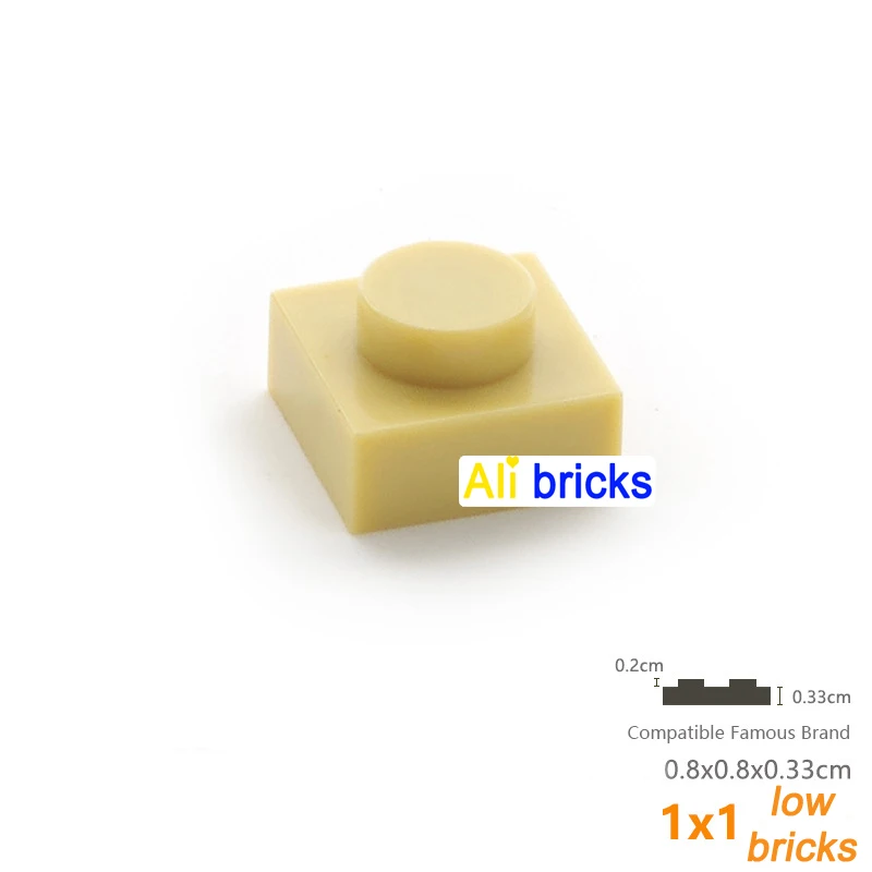 100pcs/lot DIY Blocks Building Bricks Thin 1x1 Educational Assemblage Construction Toys for Children Size Compatible With 3024