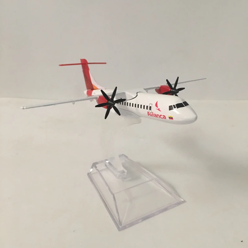 JASON TUTU Plane Model Airplane Model 16cm Columbia Airlines Avianca ATR-600 Aircraft Model Diecast Metal Airplanes 1:400 Plane