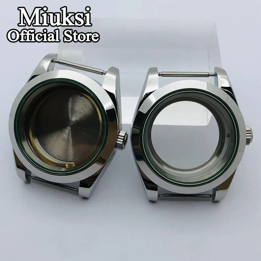 Miuksi 36mm/40mm sapphire glass polished watch case fit NH35 NH36 NH34 ETA2824 2836 PT5000 DG2813 3804 Miyota8205 8215 movement