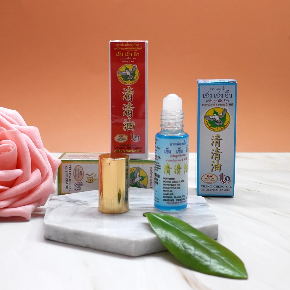 Thailand tiger Balm Refreshing Oil 5ml For Headache Dizziness Medicated Oil Pain Abdominal Pain Cheng cheng oil refreshing oil