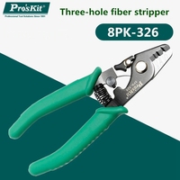 Original Proskit 8PK-326 clamp Fiber stripping plier 8PK-326 Tri-Hole Fiber Optic Stripper 8PK-326 FTTH FIber Wire stripper 1pcs