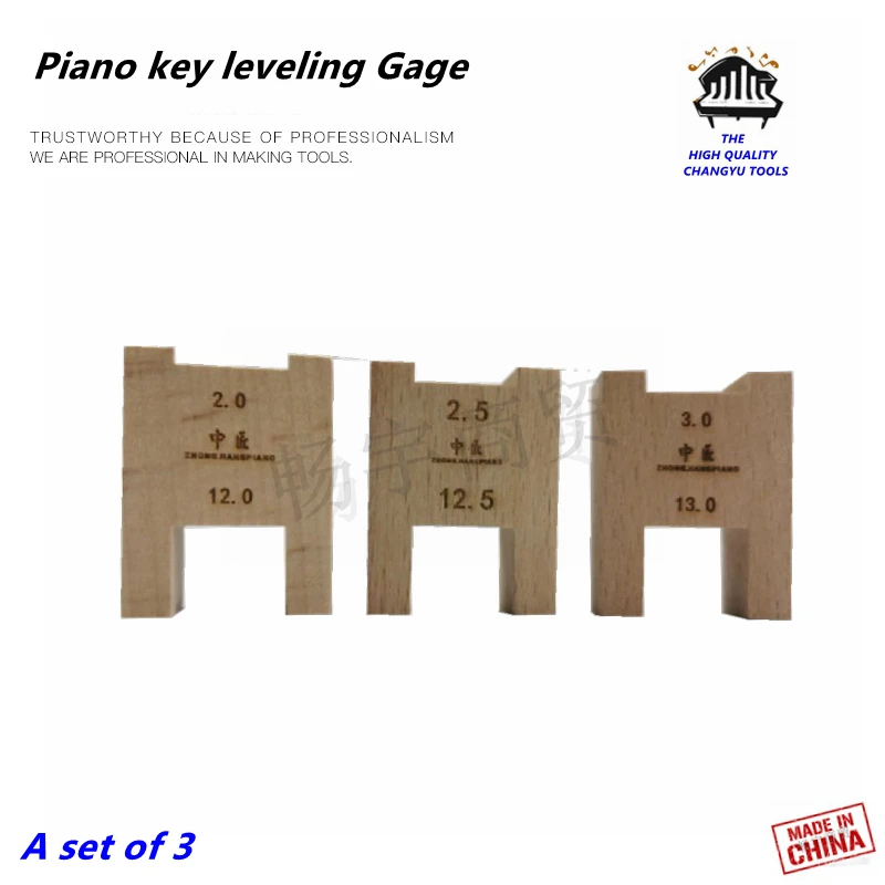 

Piano tuning tools accessories high quality Piano key leveling Gage A set of 3 Piano repair tool parts