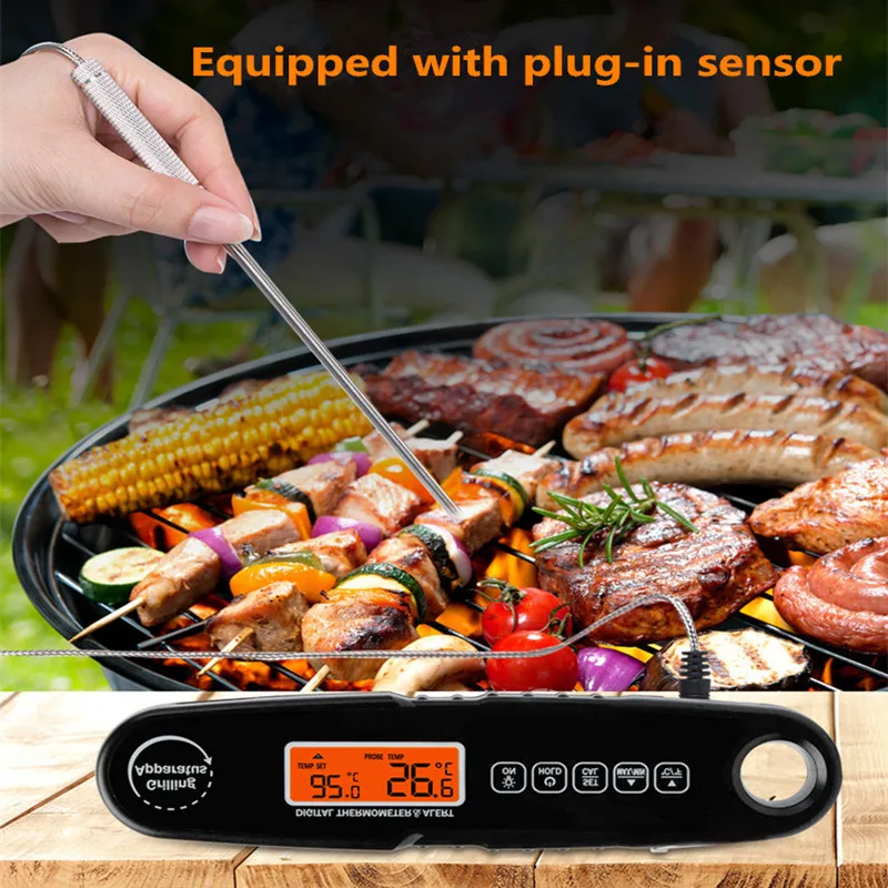 Digital Kitchen Food Thermometer with Backlight Multifunctional Oven BBQ Meat Cooking Probe Culinary Tool