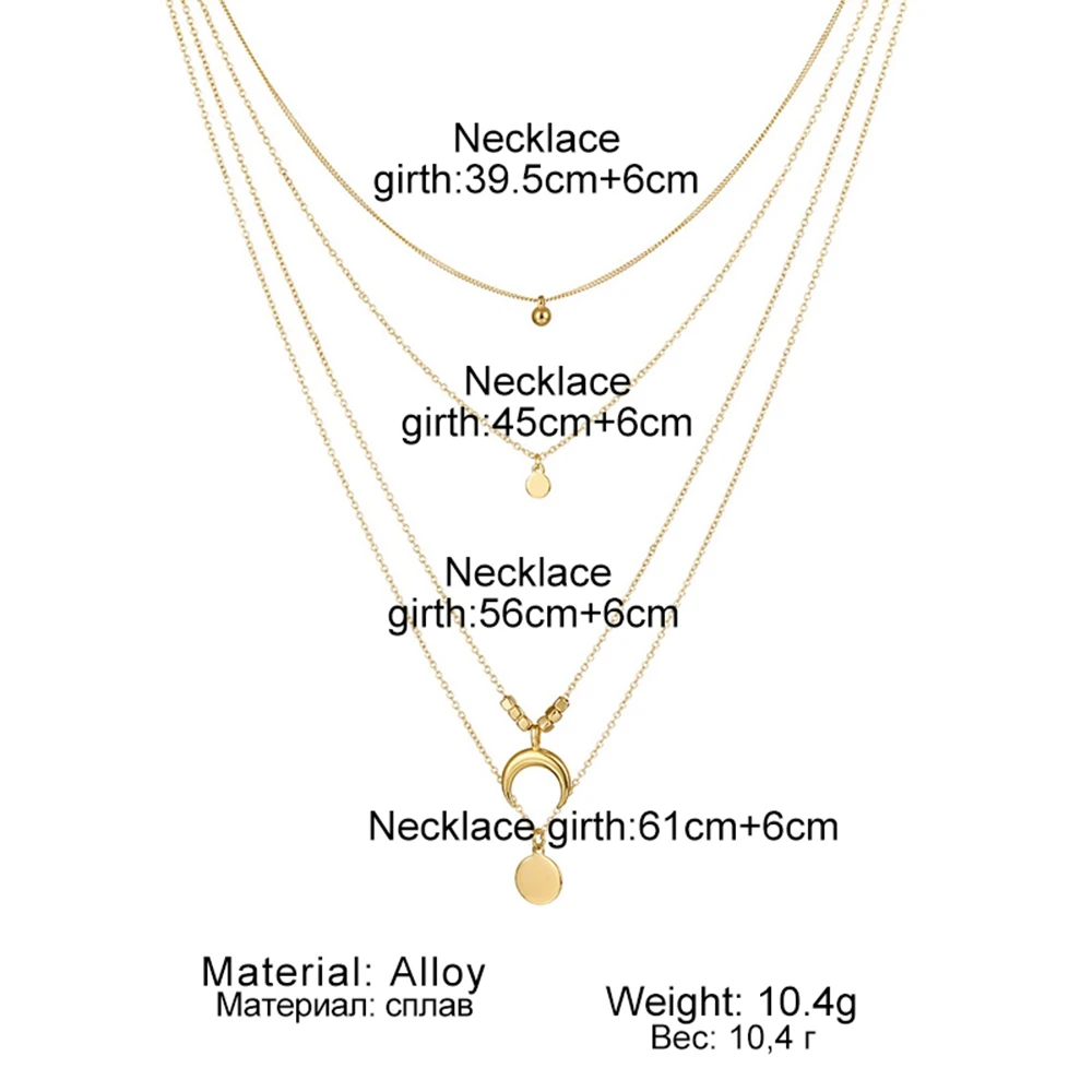 Gold Color Choker Necklace For Women Long Moon Tassel Pendant Chain Necklaces & Pendants Laces Velvet Chokers Fashion Jewelry