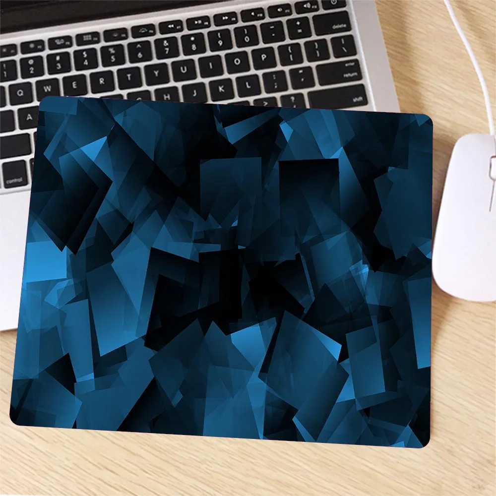 Blue Shapes Abstract Game Computer Player Mouse Pad Large Game Rubber Overlock Mouse Pad Large Hair Pad for Anime PC Laptop Mat