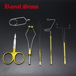 Royal Sissi-Collection d'outils de montage de mouches pratiques, porte-canette, finisseur de fouet, enfileur, ciseaux de pêche à la mouche, petits outils