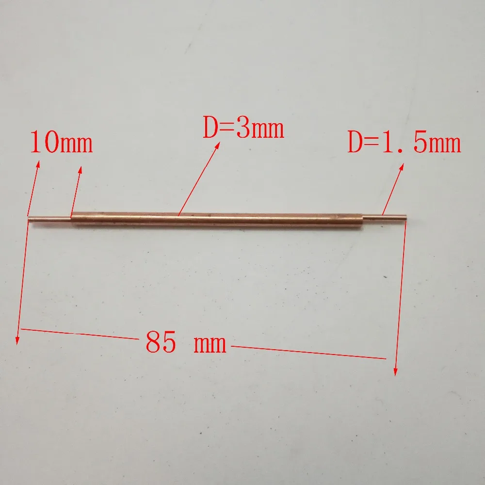 Imagem -03 - Alumina Eletrodo de Solda a Ponto de Cobre Pino de Soldagem Agulha Pés Cabeça para 18650 Soldador Local da Bateria 50 Peças Lote 3x85 mm