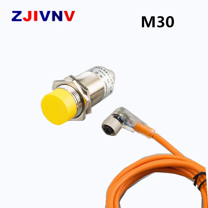 M12 NPN NO+NC /normally open and normally close proximity inductive sensor switch with connector DC 3/4 wires flush type 2mm