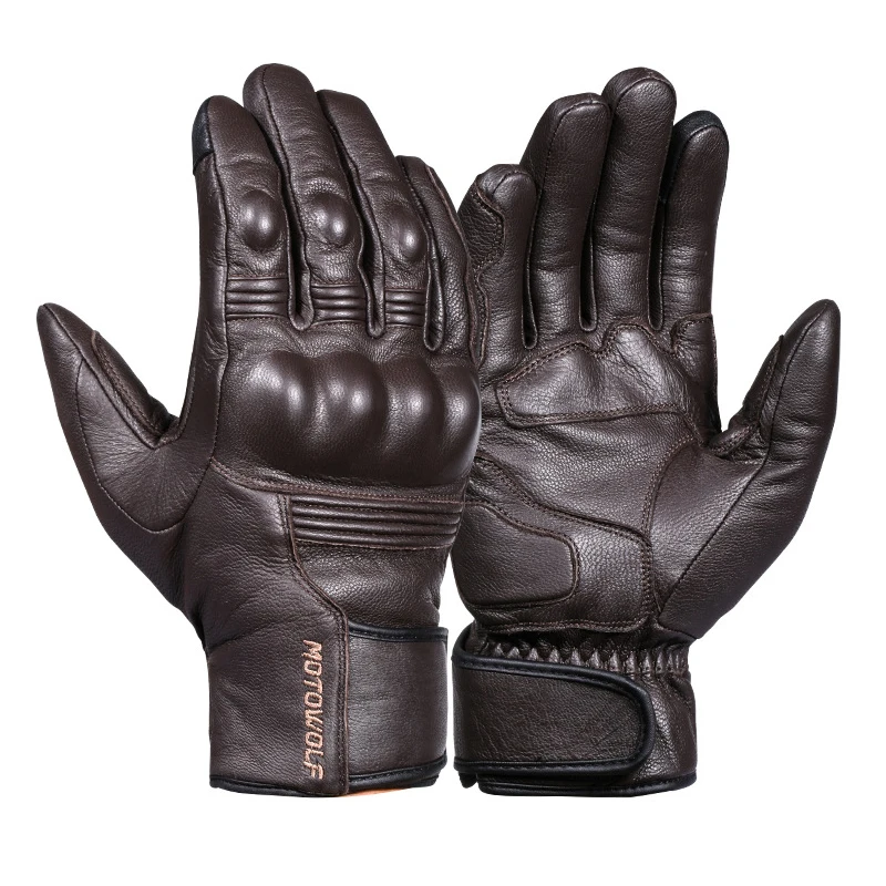 Leather Waterproof Motorcycle Winter Gloves for Men Women Warm Thermal Guantes Moto Invierno Hombre Impermeable Gant Moto Hiver