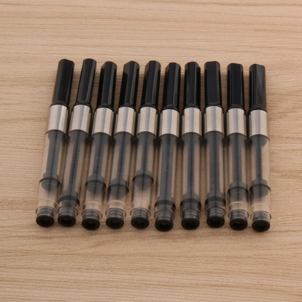 10Pc Plastic Pump Cartridges 3.4MM Fountain Pen Converter School Student Office Gifts Stationery