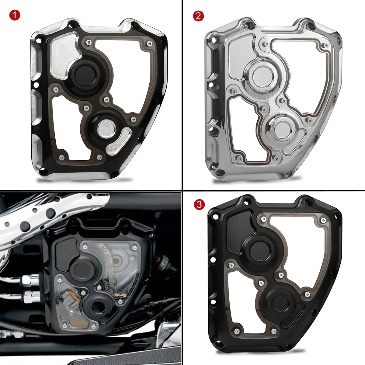 Przecięcie CNC przez osłona przejrzystości dla bliźniacza kamera Harley przemieszczanie się po ulicy FLHX FLHR FLTR 06-16 softail Fat Boy FLSTF 01-17 Dyna