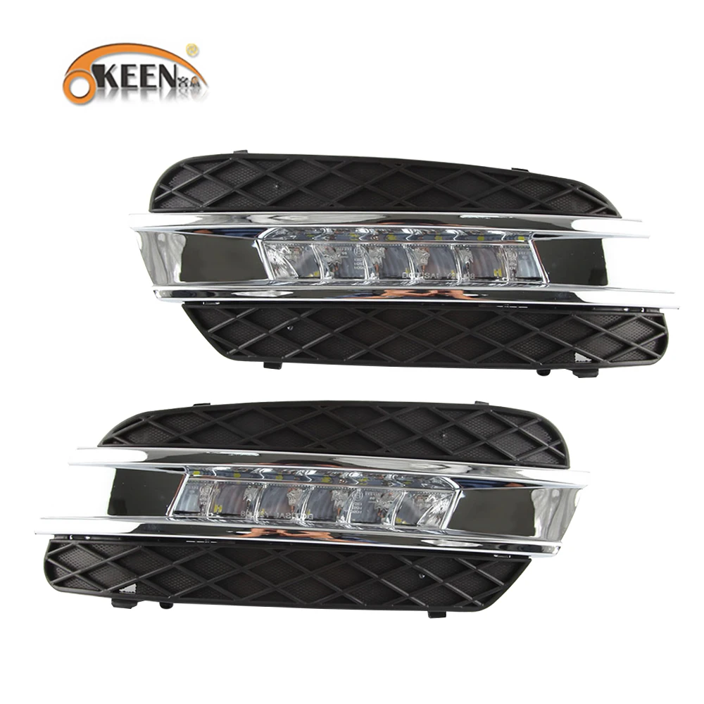 OKEEN 2pcs Car LED Daytime Running Light For Mercedes BENZ ML350 W164 ML280 ML300 ML320 2006 2007 2008 2009 DRL Day Light White