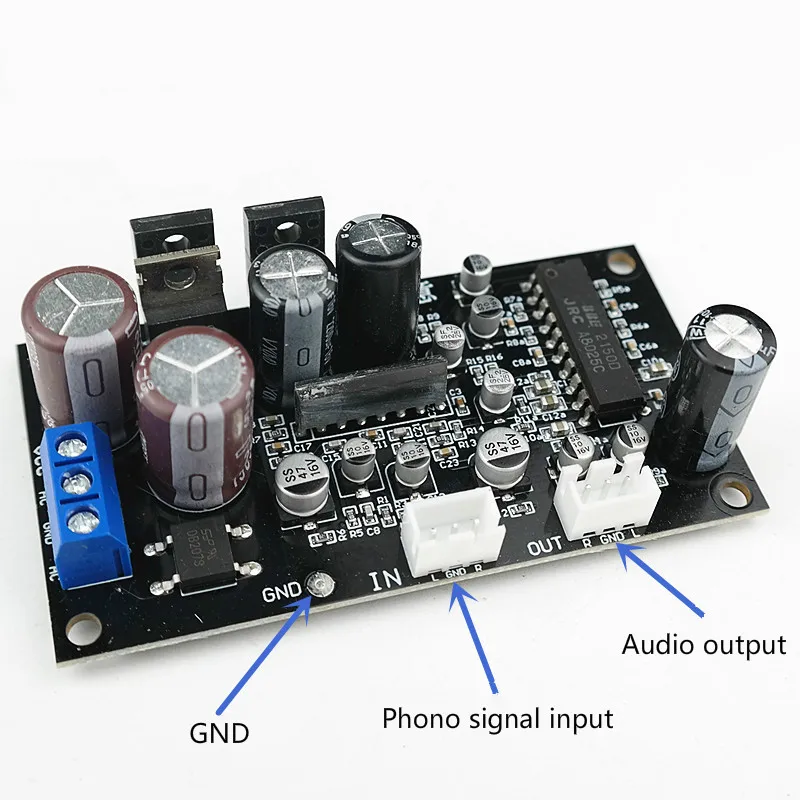 SOTAMIA Vinyl Phono Amplifier Preamplifier Board JRC2150BBE Vinyl Turntable MM MC Phonograph Singing Treble Bass Effect Process