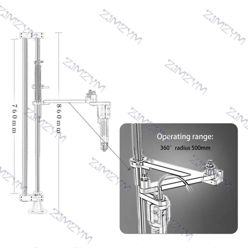 Electric Screwdriver Vertical Stand Balance Arm Multifunctional Pneumatic Air Wind Screwdriver Fixing Frame Holder Lock Screw