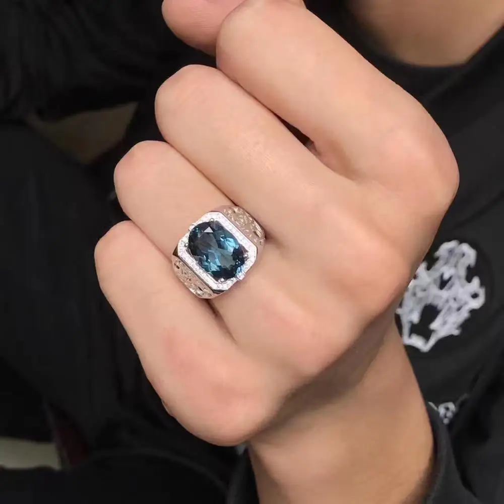 

Man Ring Natural And Real Topaz Man Ring Wedding Engagement Topaz Ring Fine Jewelry Wholesale 925 sliver Ring