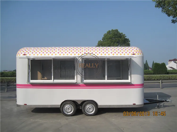 Mobile coffee food truck snack fast food cart/truck/trailer outdoor use tourist car with CE approved