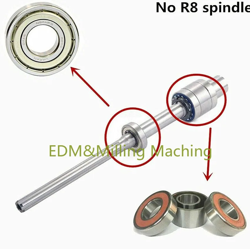 

High Quality 1Set Milling Machine Part R8 Spindle Bearings 7207 + 6206 For BRIDGEPORT Mill Durable