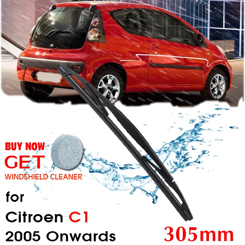 

Car Wiper Blade Rear Back Window Windscreen Windshield Wipers Auto Accessories For Citroen C1 Hatchback 2005 Onwards 305mm