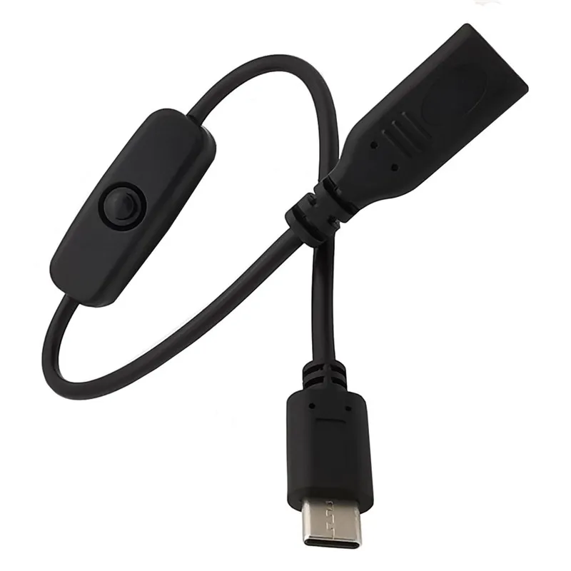 C-type male-to-female USB cable with on / off switch, c-type USB 3.1 extended push-in key switch cable  0.3m