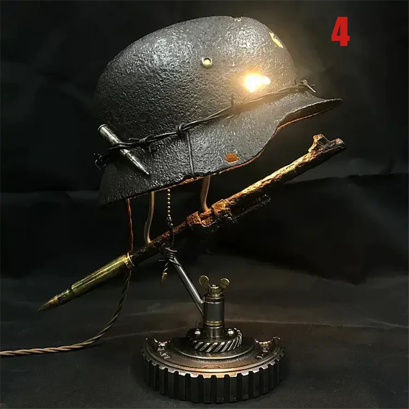 War Relic-Lámparas para decoración del hogar, decoración de escritorio, recuerdo de esa historia, iluminación de mesa, adorno, lámpara de mesa de carga Usb