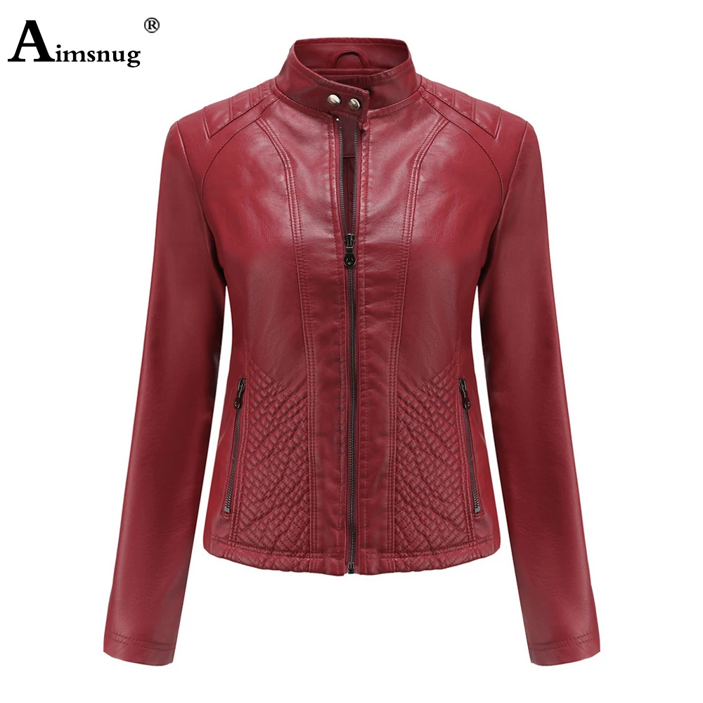 Plus Size 3xl Women Faux Pu Leather Jackets Autumn Long Sleeve Tops Outerwear Fashion Zipper Jacket Sexy Womens Clothing 2021